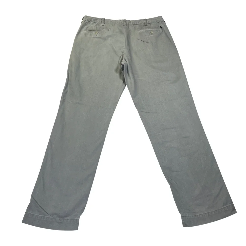 Vintage 90s Polo Ralph Lauren Preston Pant Gray Chino Classic Preppy 36x34